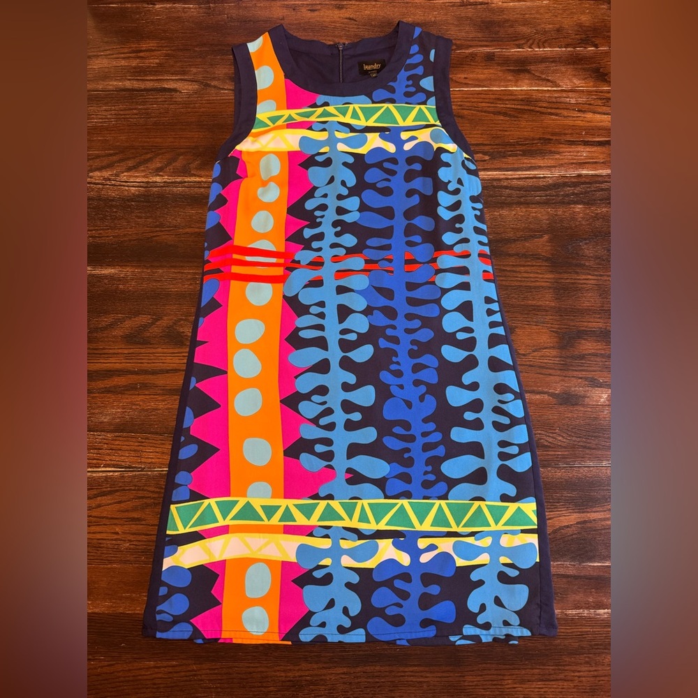 Laundry by Shelli Segal Abstract Colorblock Shift Dress Size 12